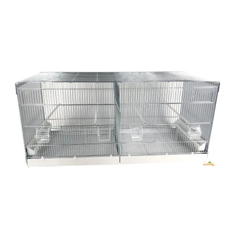 Cage Domus-Molinari 120x50x58cm Blanche Avec Parois Amovibles 1 Cage Domus-Molinari 120x50x58cm Blanche Avec Parois Amovibles