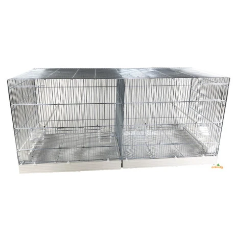 Cage Domus-Molinari 120x50x58cm Chromée 1 Cage Domus-Molinari 120x50x58cm Chromée